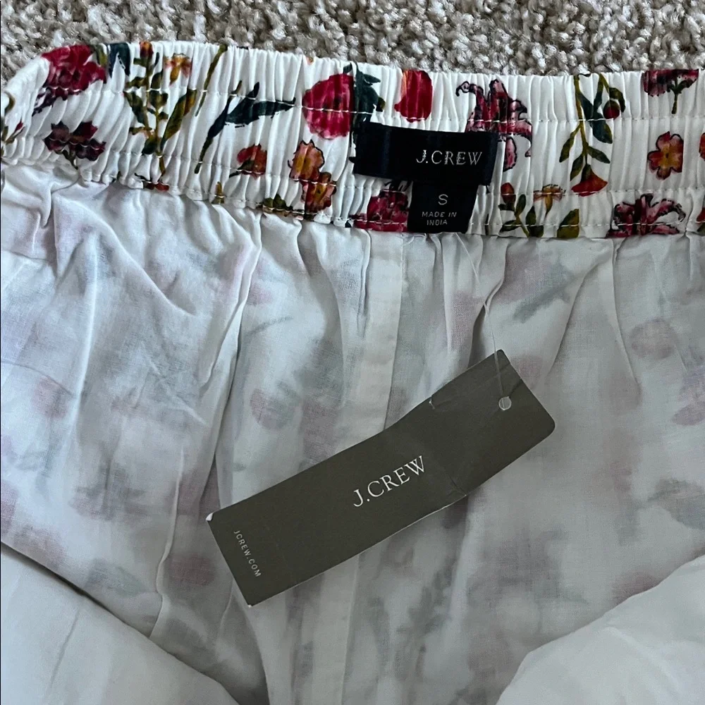 J.Crew Floral Seaside Shorts in antique white floral